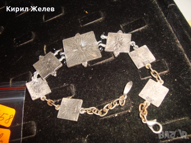 СТАРА ВИНТИДЖ ПОСРЕБРЕНА ОРНАМЕНТИРАНА ГРИВНА с ФАСЕТИРАН ЦЕНЕН ЦИРКОН 23458, снимка 6 - Гривни - 33792374