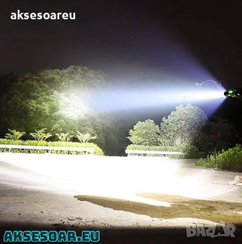 Висококачествен нов Мощeн Фенер с голяма осветеност и фокусиране на светлинния лъч лампа с LED  , снимка 12 - Лед осветление - 50267023