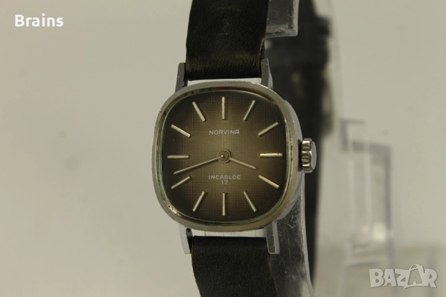 1960's Швейцарски NORVINA Дамски Ръчен Часовник 17 Камъка, снимка 3 - Дамски - 52964795