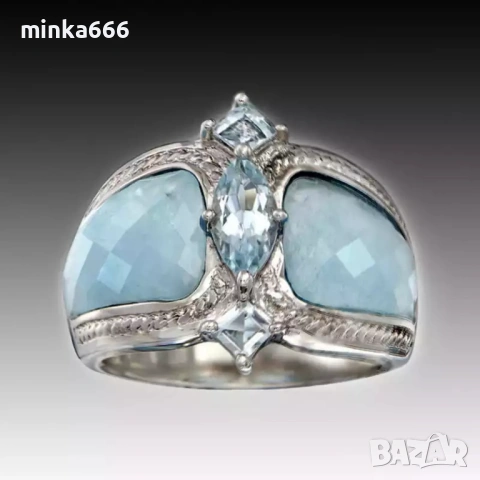 Сребърен дамски пръстен, снимка 2 - Пръстени - 53134368