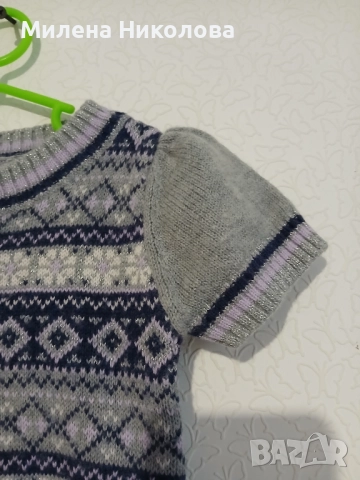 Зимна рокличка 9-12м, снимка 2 - Бебешки рокли - 51945360