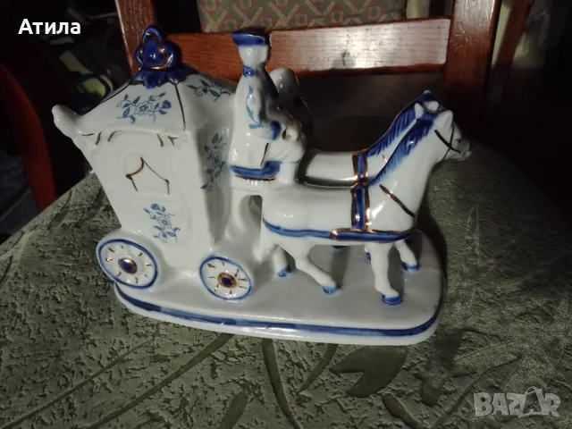 порцелан статуетка композиция 20/16 см, снимка 3 - Статуетки - 48596500