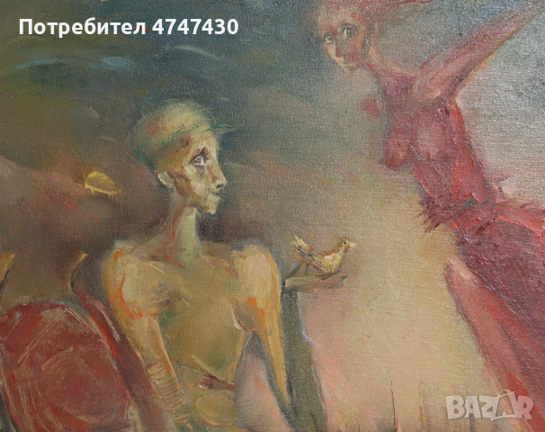 Илия Банков картина маслени бои композиция, снимка 4 - Картини - 53636144