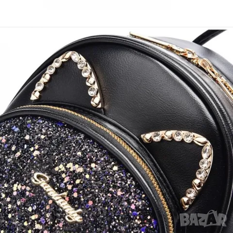 Дамска раница Shiny Black, снимка 4 - Чанти - 47923523