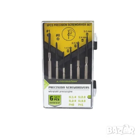 Комплект 6 прецизни отвертки с метални дръжки, снимка 3 - Отвертки - 55867096