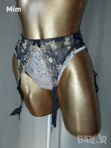 М Розова дантелена полупрашка и колан с жартиери за чорапи , снимка 6 - Бельо - 47516129
