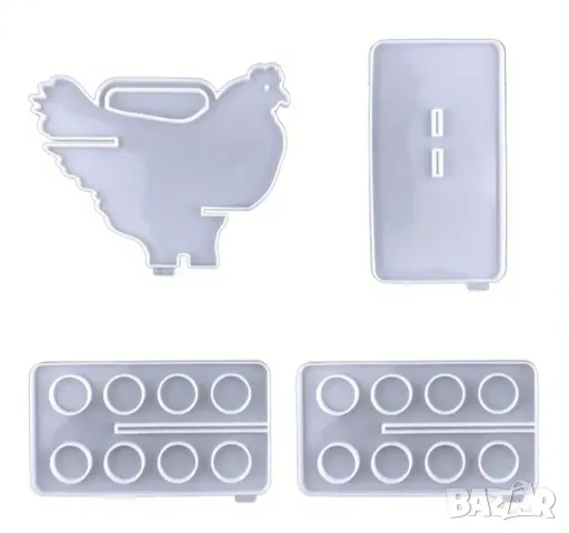 Молд поставка за яйца във формата на кокошка 4 части, снимка 4 - Форми - 47302877