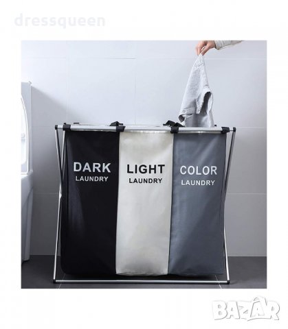 3064 Сгъваем кош за пране с 3 отделения, снимка 8 - Други - 34251518