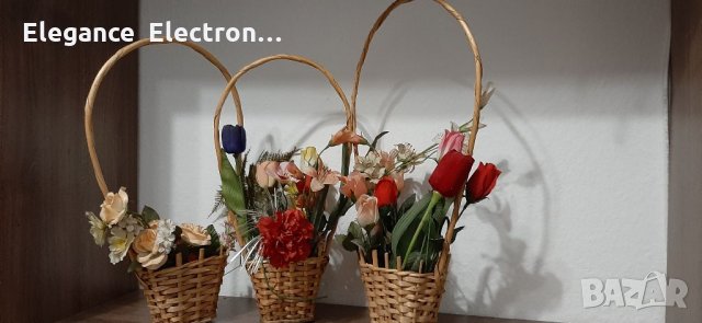 3бр.Кошнички за декорация или украса , снимка 3 - Изкуствени цветя - 35975193