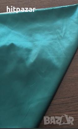 Плат Сатен, маслено зелен, снимка 1
