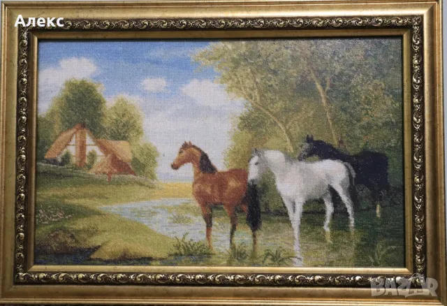 Коне в чифлика гоблен