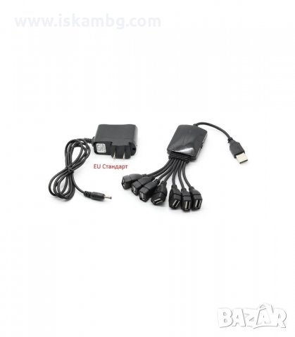 USB HUB 7 PORT СЪС ЗАХРАНВАНЕ НА 220V - код 0990, снимка 5 - USB кабели - 34064013