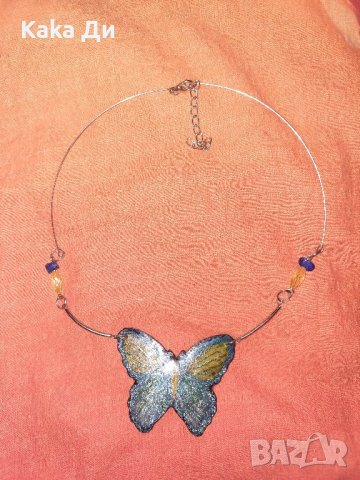 колие с пеперуда, снимка 3 - Колиета, медальони, синджири - 44404538