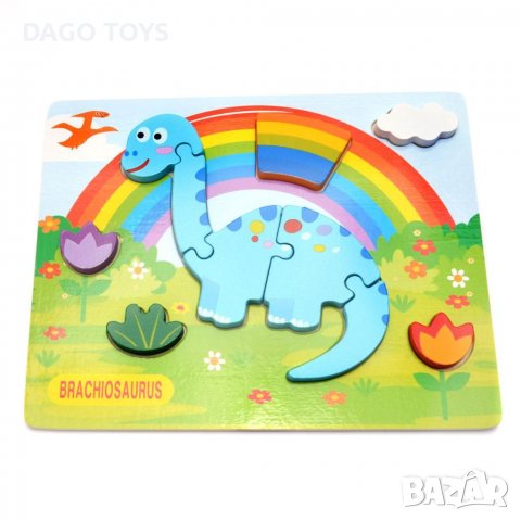 Дървен пъзел - пожарна / камион / животни, снимка 6 - Образователни игри - 39795818