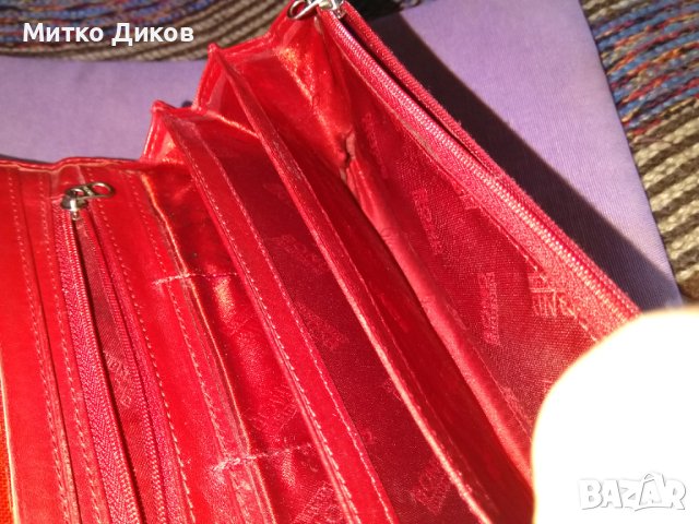 Марково портмоне Бонд 185х100мм естествена кожа винено, снимка 8 - Портфейли, портмонета - 40487387