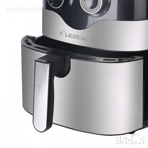 Здравословен фритюрник с горещ въздух Lexical Airfryer LAF-3004 , 8L, 1800W, инокс, снимка 4 - Фритюрници - 39512034