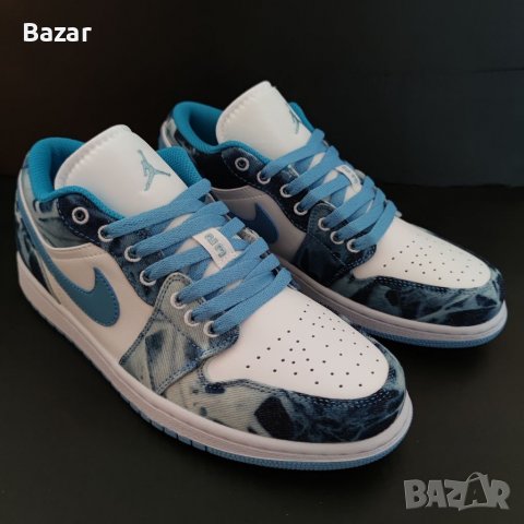 Nike Air Jordan 1 Low Denim Blue Маратонки Дънков Плат Нови Оригинални Обувки 44.5 Размер Номер , снимка 2 - Маратонки - 38843827