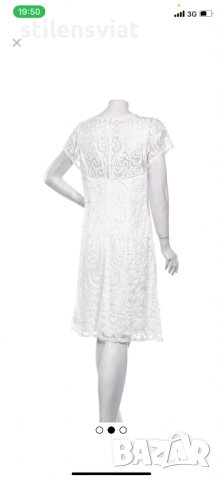 Дамска бяла рокля с паети и камъни, снимка 2 - Рокли - 41391145