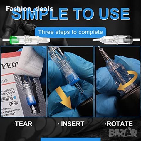 Нов комплект смесени Консумативи Игли мастило татуировка татус начинаещи, снимка 5 - Други - 40435056