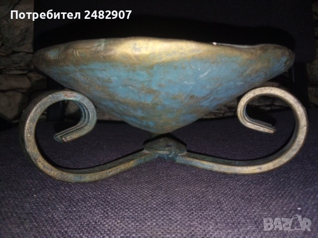 Стар антикварен свещник, снимка 2 - Други - 41525002