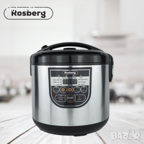 Мултикукър с 10 програми Rosberg RP51985E5, 780W, 5L, LED дисплей, Инокс, снимка 10 - Мултикукъри - 52406653