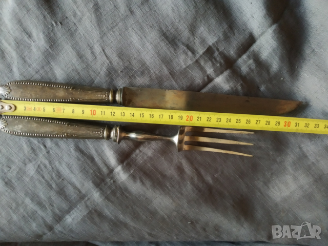 посребрени прибори за сервиране, снимка 2 - Антикварни и старинни предмети - 36317940