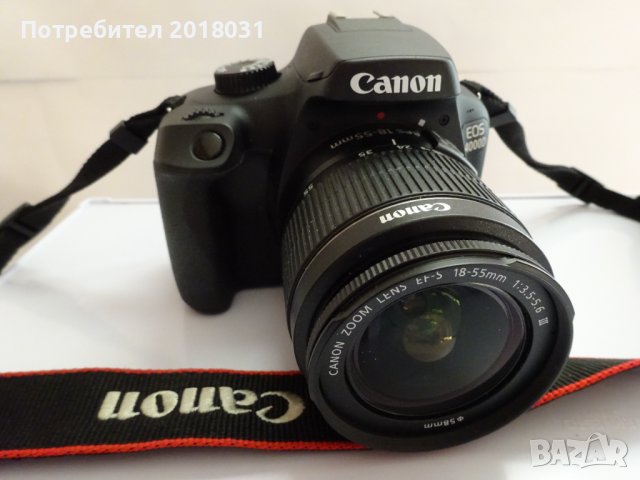 Canon 4000D +18-55 мм F/3.5-5.6 III + 32 ГБ карта + чанта, снимка 2 - Фотоапарати - 39243978