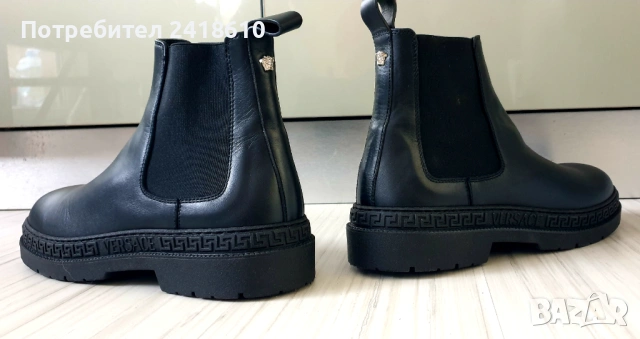 Versace Medusa Leather Ankle Boots Size 37/23.5см ОРИГИНАЛ! Дамски Боти от ест. кожа!, снимка 13 - Дамски боти - 53306711