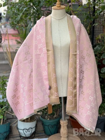 кашмирен шал gucci louis vuitton , снимка 5 - Шалове - 51336418