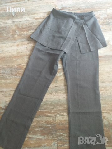 Панталон с пришита поличка, м размер, сиво,кафяво