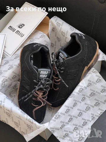 Miu Miu Дамски Черни Маратонки👟Дамски Спортни Обувки Миу Миу Код E754, снимка 3 - Маратонки - 51314948