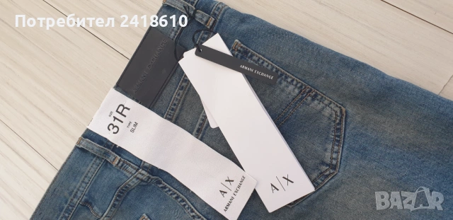 Armani Exchange A/X  Slim Fit Mens Size 31/32 НОВО! ОРИГИНАЛ Мъжки Дънки!, снимка 11 - Дънки - 53043450