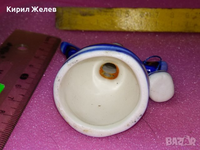 СТАРА ХОЛАНДСКА ПОРЦЕЛАНОВА РИСУВАНА ТРАДИЦИОННА ФИГУРКА АРТ СУВЕНИР НИДЕРЛАНДИЯ 42908, снимка 5 - Статуетки - 44184586