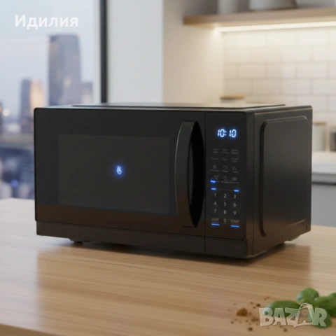 Микровълнова фурна MUHLER MO-7059D 25L, черна, дигитална, снимка 5 - Микровълнови - 53501287