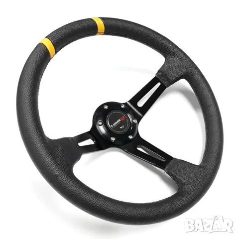 Спортен кожен волан с жълти шевове 350 mm