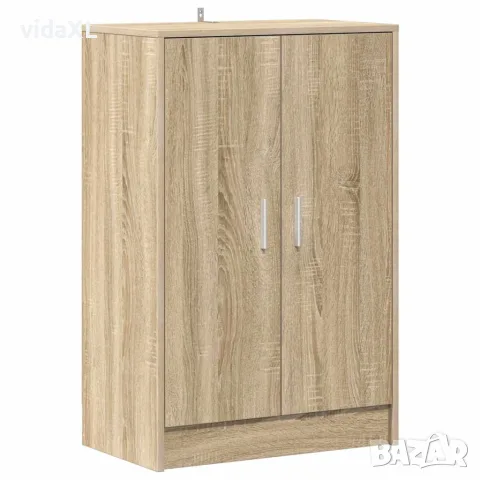vidaXL Шкаф за обувки, дъб сонома, 60x35x92 см, инженерно дърво