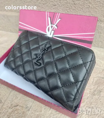 Луксозно черно портмоне YSL код SG228, снимка 5 - Портфейли, портмонета - 38032942