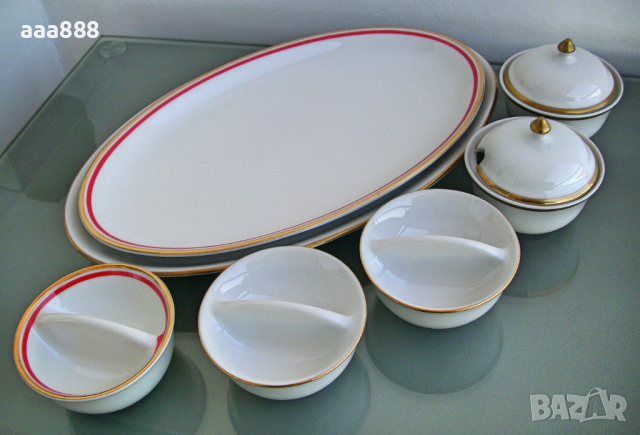 Чинии плато, солници, сосиери порцелан Бохемия, снимка 12 - Чинии - 36185959