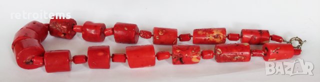 Антикварна Огърлица от Огромни Естествени Корали. Тегло 1.035 кг!, снимка 9 - Колиета, медальони, синджири - 41147175