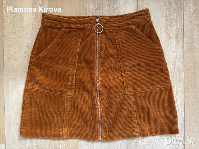 Мини пола | Кадифе | Размер М, снимка 2 - Поли - 53760446