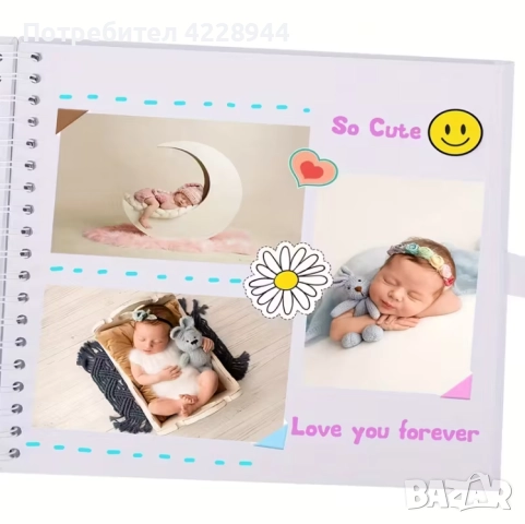 Албум за снимки и спомени – 40 страници, твърди корици + стикери сватба, Коледа, булчински, подарък, снимка 6 - Други - 52261867