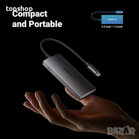 UGREEN хъб 10Gbps USB C към 4 порта USB C 3.2 Gen 2, MacBook Pro 2021/2018, MacBook Air, iPad Pro..., снимка 4 - Кабели и адаптери - 50525154