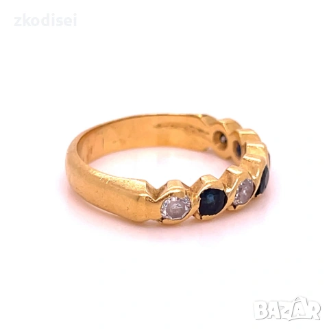 Златен дамски пръстен 5,26гр. размер:56 18кр. проба:750 модел:30696-1, снимка 3 - Пръстени - 53346943