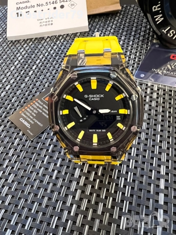 Custom Casio G-Shock GA-2100 CasioOak Yellow Smoke Edition. Brand New , снимка 5 - Мъжки - 52859055