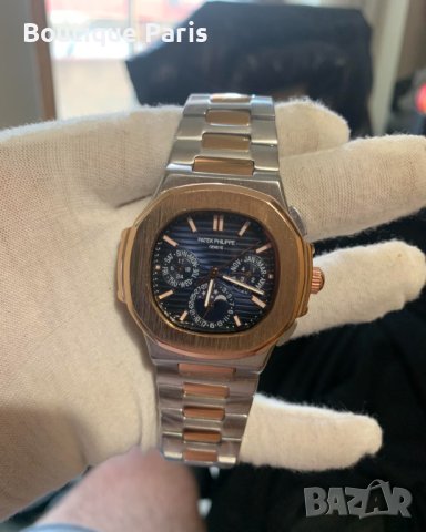 Patek Philippe Nautilius rose gold silver мъжки часовник