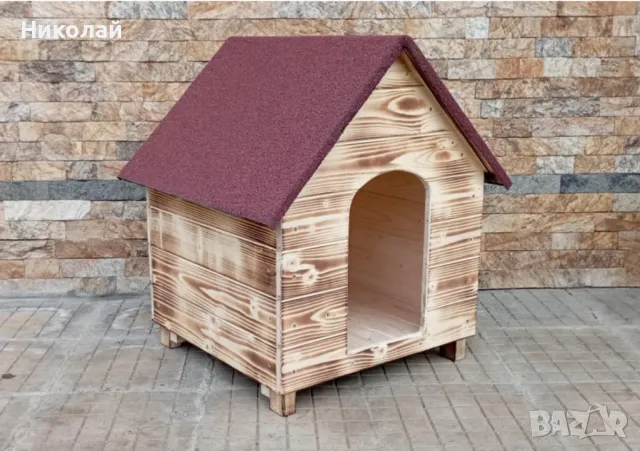 Дървена къща за кучета  , малки и средни породи кучета , къща куче от дърво,  кученца 