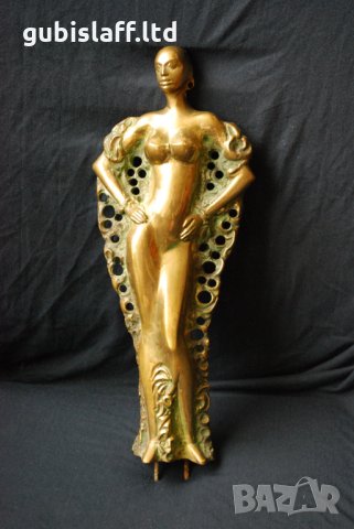 Бронзова пластика, скулптура, женска фигура, снимка 6 - Статуетки - 34787367