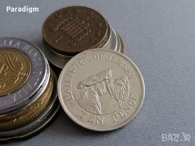 Монета - Остров Джърси - 10 пенса | 1992г.