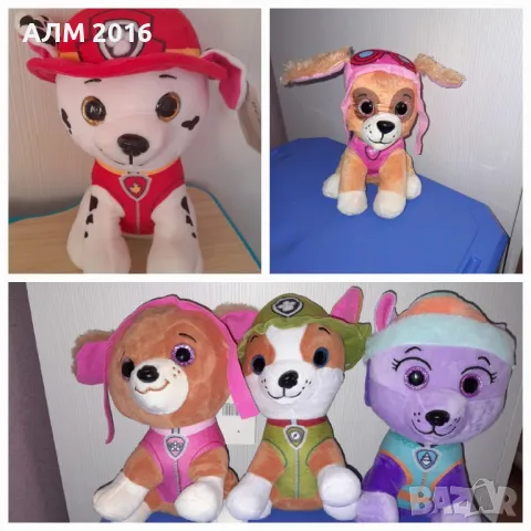 Плюшени кученца Пес Патрул Paw Patrol - Скай, Еверест, Тракър и Маршал