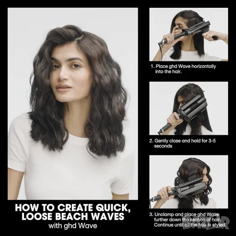 Ретро преса GHD wave triple barrel waver., снимка 6 - Преси за коса - 55791973